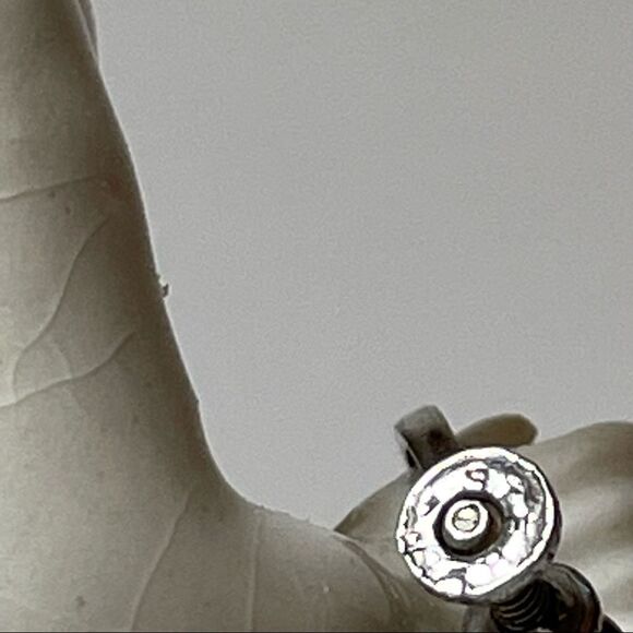 Sterling rhinestone vintage clip earrings - Picture 10 of 16